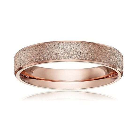 Jewelry - New 4mm Women Band Ring Frosted Stainless Steel